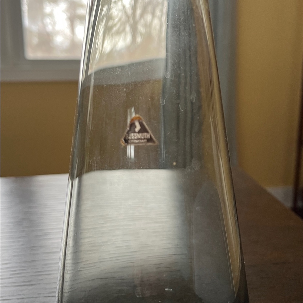 SUSSMUTH GERMANY Elegant smoked gray Glass Vase
